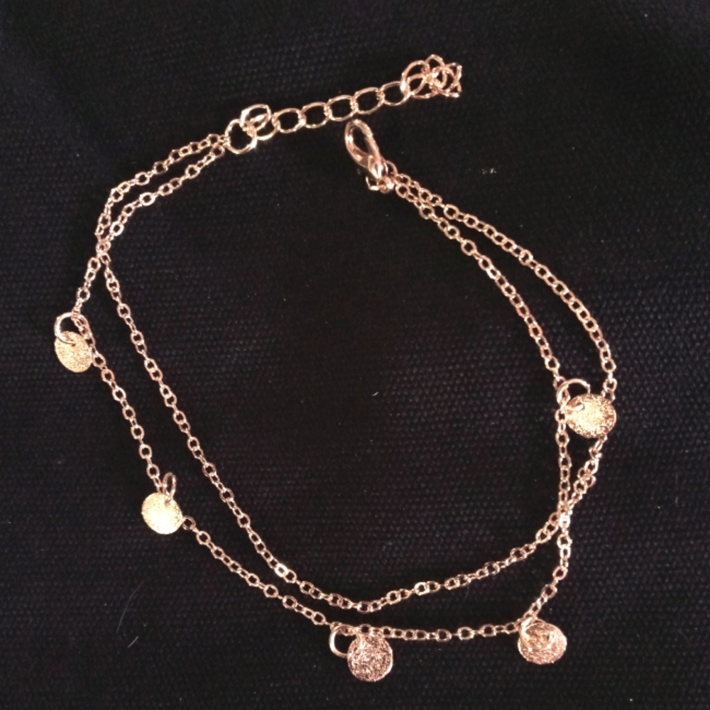 Gold "disk" anklet